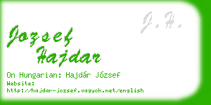 jozsef hajdar business card
