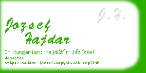 jozsef hajdar business card